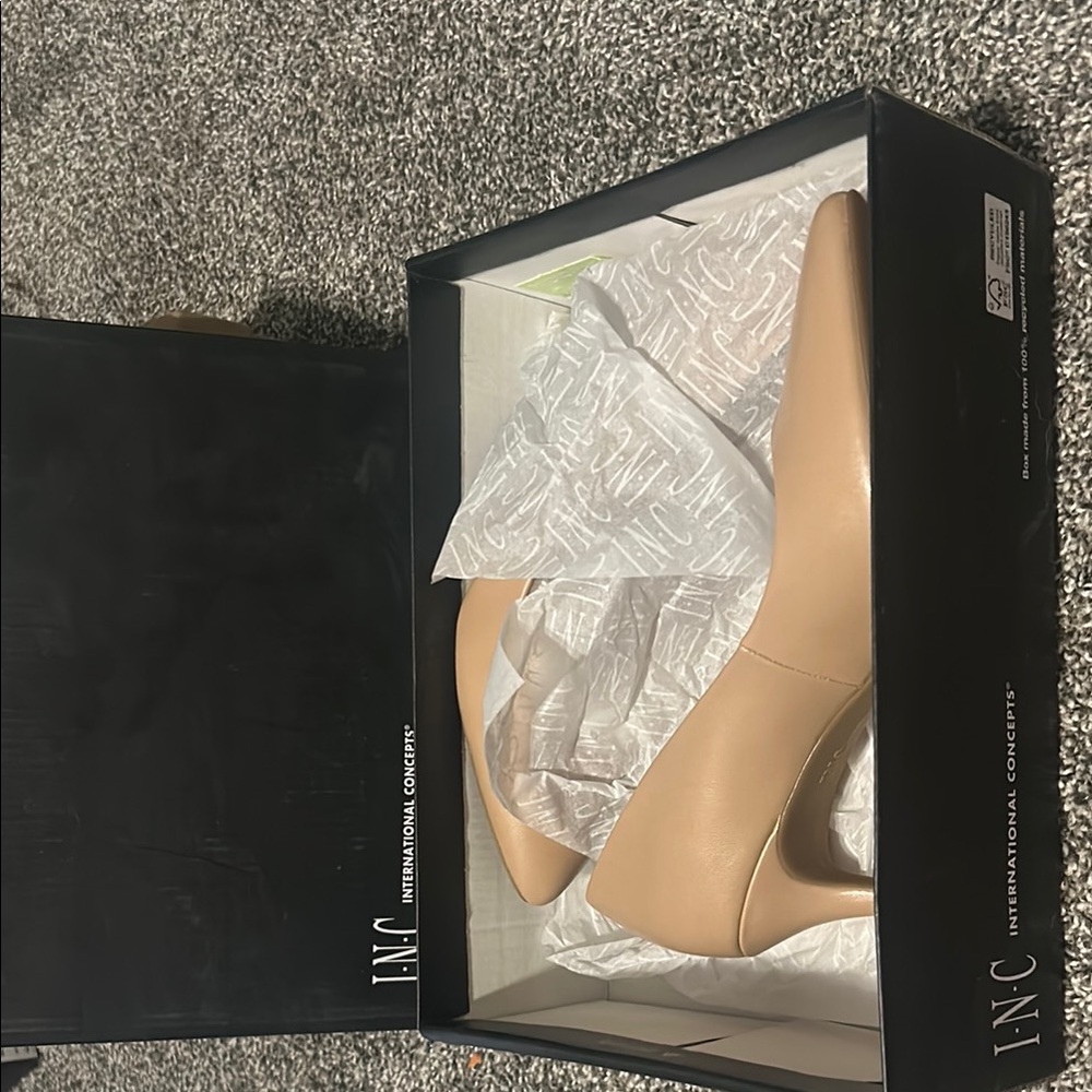 INC International Concepts Tan Heels Elegant Design